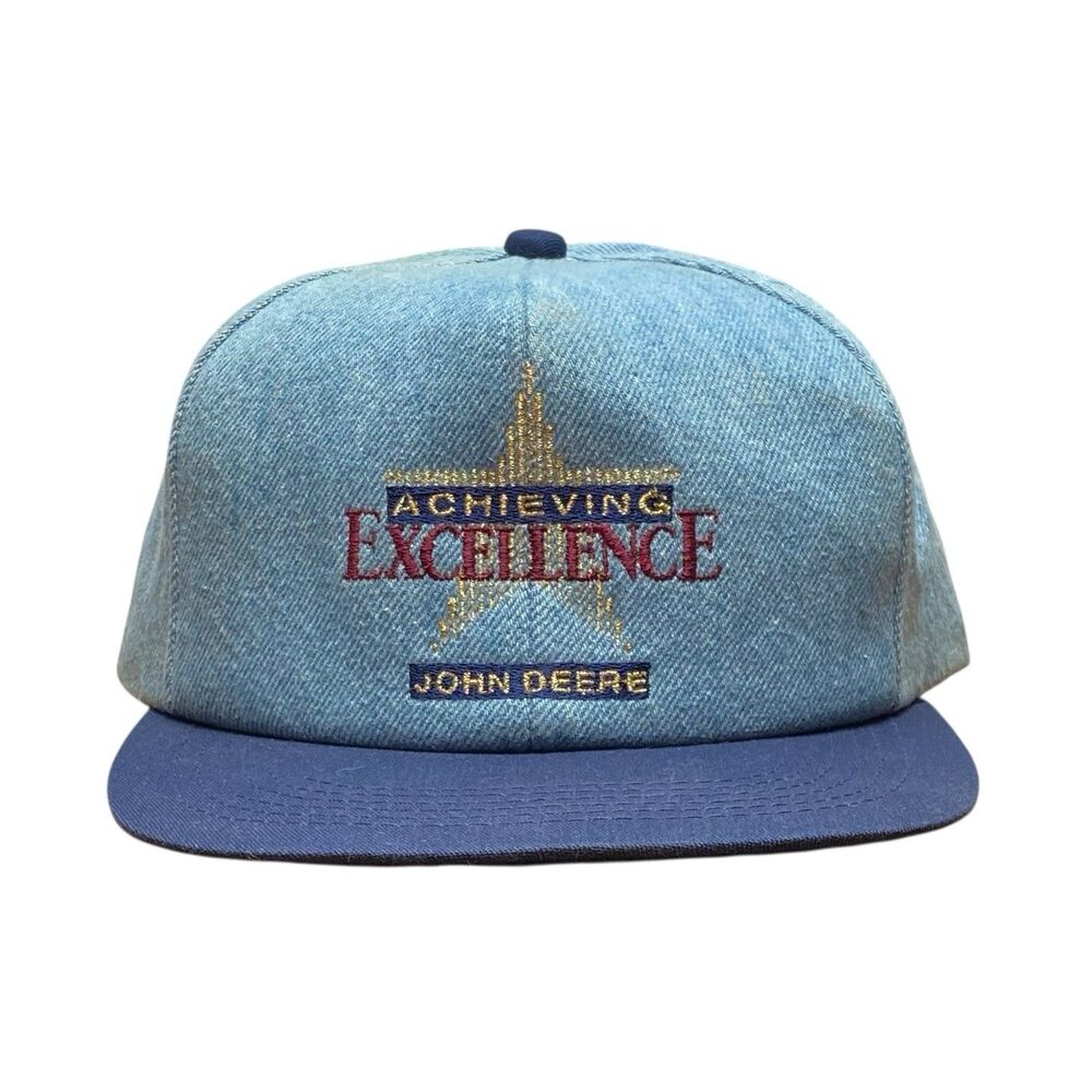 Vintage K-Products John Deere Denim Snapback‎ Hat